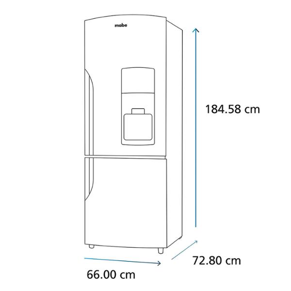 REFRIGERADOR MABE BOTTOM MOUNT 15 PIES INOX MATE