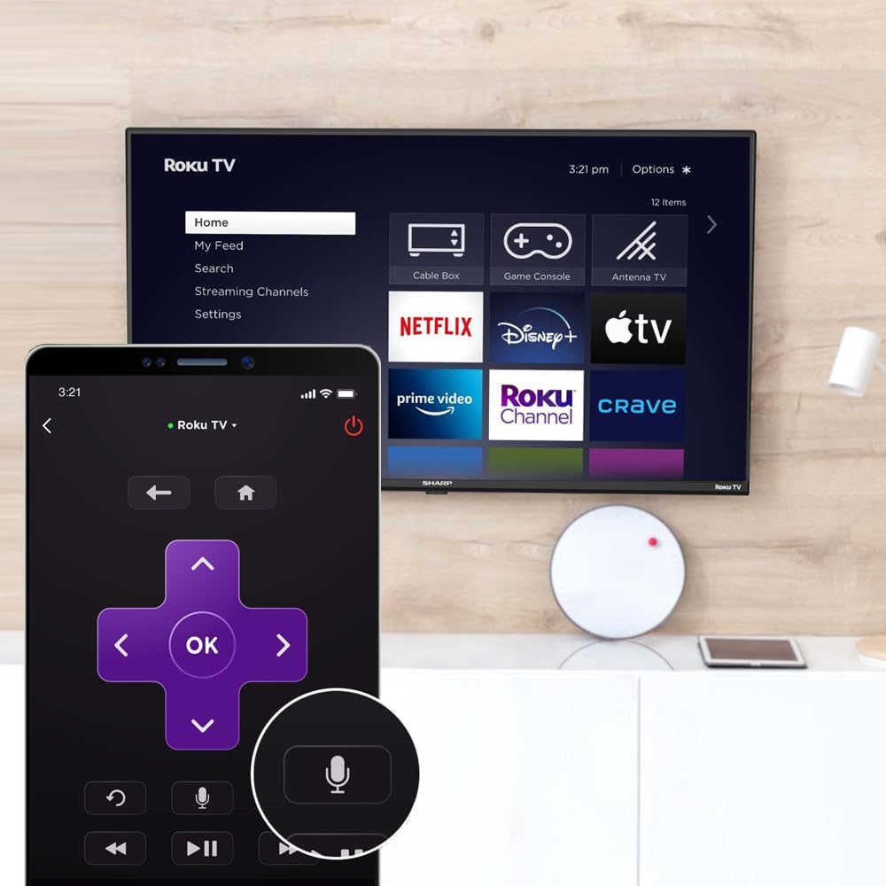 Sharp Roku TV FHD 2T-C40EF4UR, Pantalla 40", Color Negro