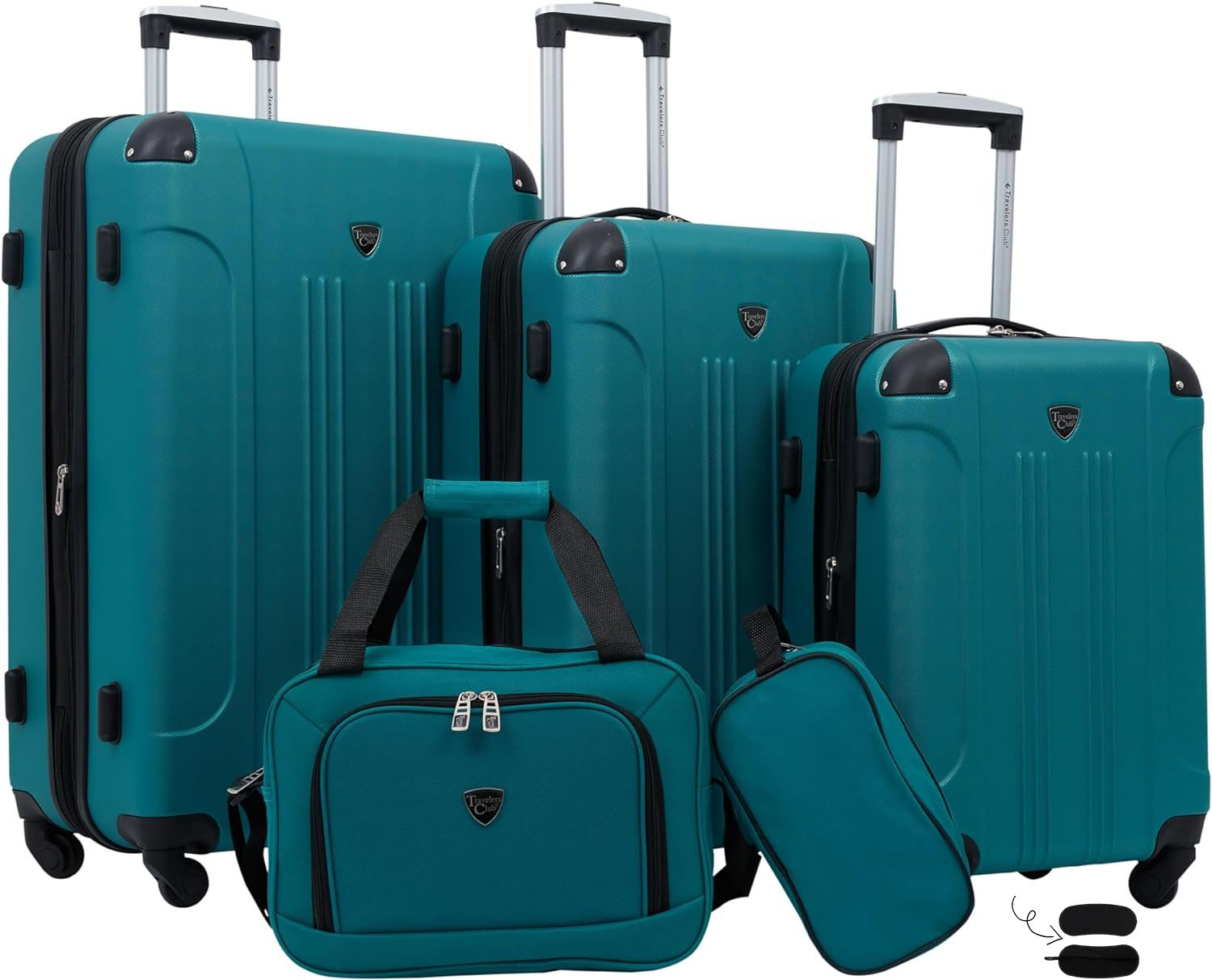 Equipaje giratorio extensible duro de Travelers Club Chicago-----Máscara para ojos