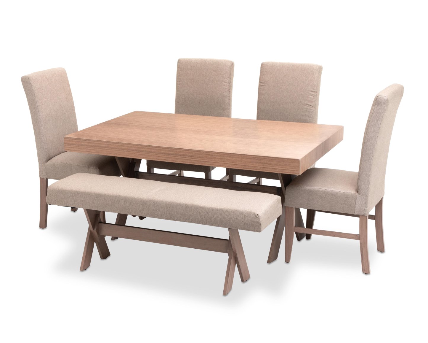 Comedor Bélgica con 4 Sillas y 1 Banca