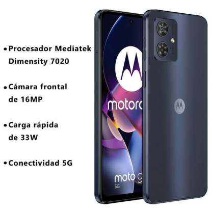 Smartphone Motorola Moto G54 5G 4GB RAM 128GB ROM Negro Desbloqueado.