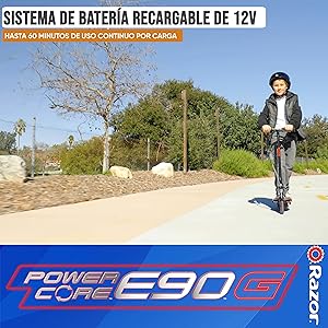 Boy Riding on Pathway_12V Bateria