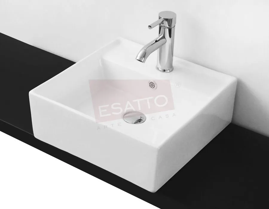 Imagen 2 de 4 de Esatto® Paquete Sanitario Wc-001 Lavabo Arial Espejo Acabado Brillante Color Blanco