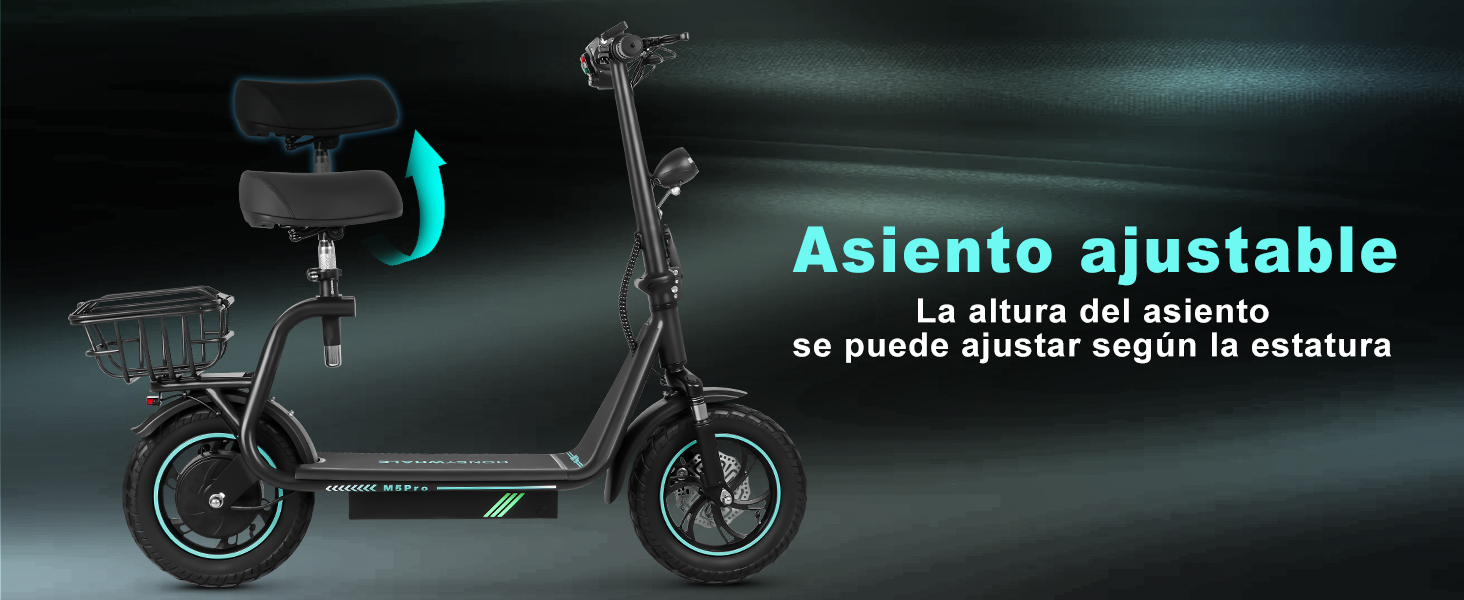 Asiento Ajustable Cojín de espuma grande y suave para una experiencia de conducción cómoda