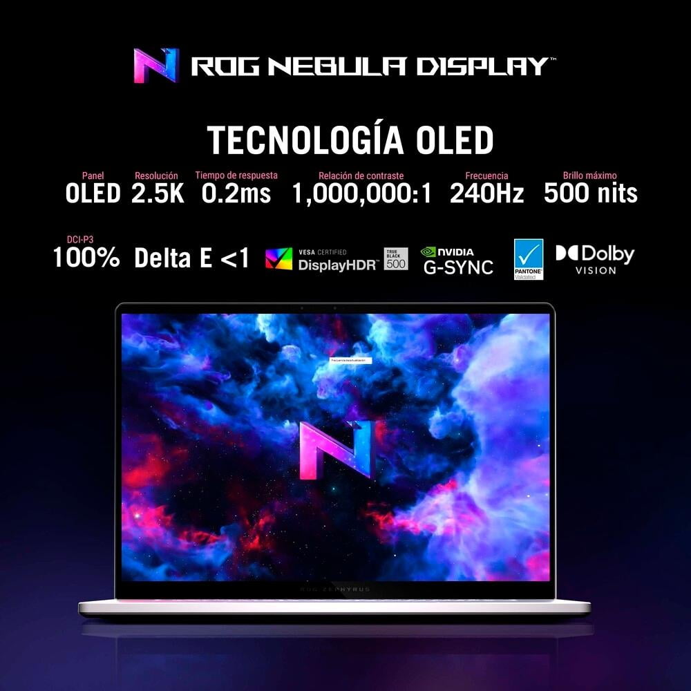 Laptop Asus ROG Zephyrus GA605WI-QR081W AMD Ryzen AI 9 32GB 2TB Plata RTX 4070