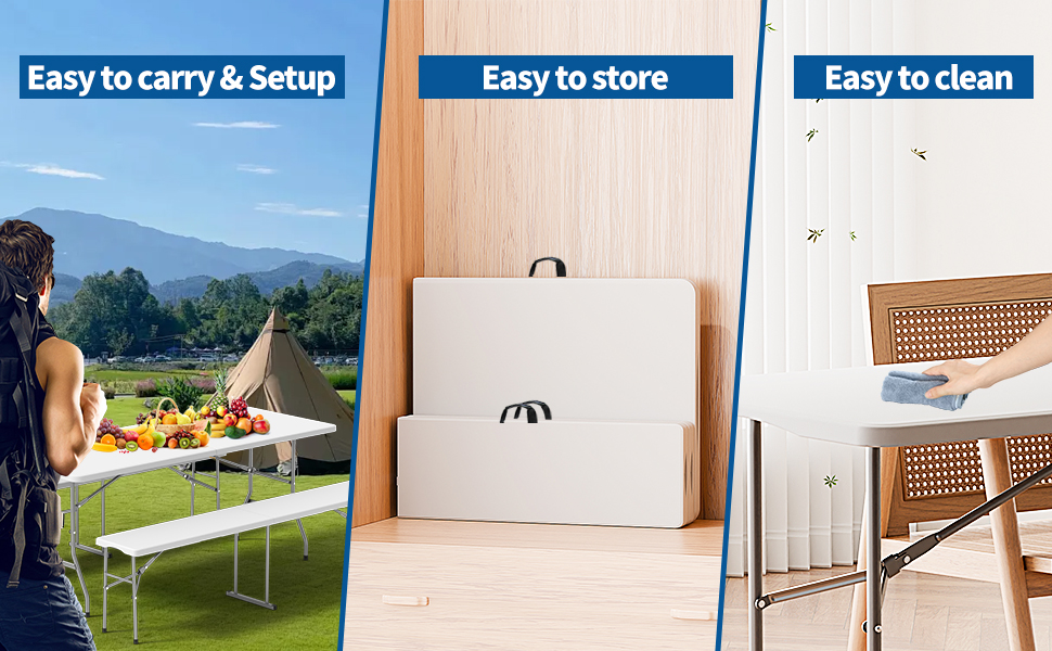 mesa de camping plegable