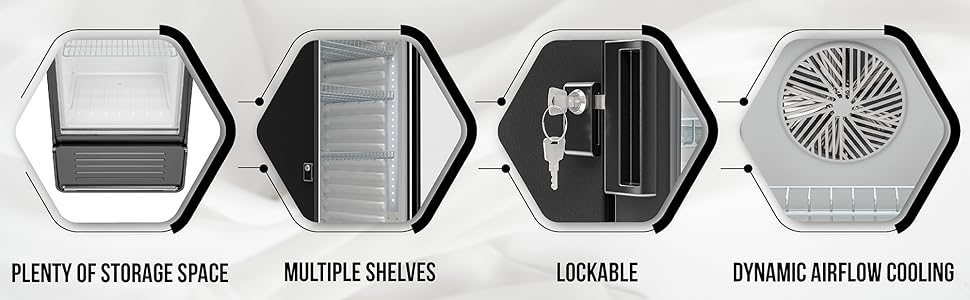 KoolMore MDR-9CP Display-Refrigerador, 9 pies cúbicos. Puerta abatible individual