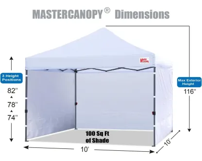 Carpa Plegable Comercial Con 4 Paredes Extraíbles