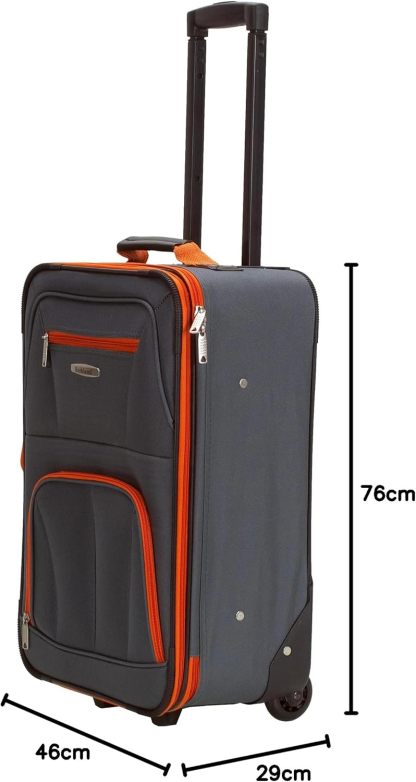 Rockland F32-charcoal, Juego De Equipaje, Carbón, Una Talla