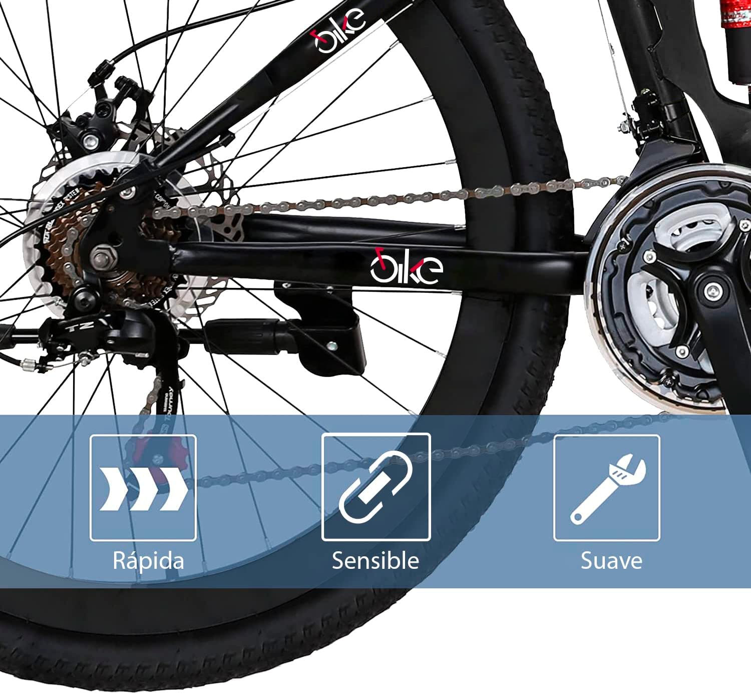 Bicicleta Montaña Plegable Bike Teche Frenos Tipo Shimano 21v Rodada 26
