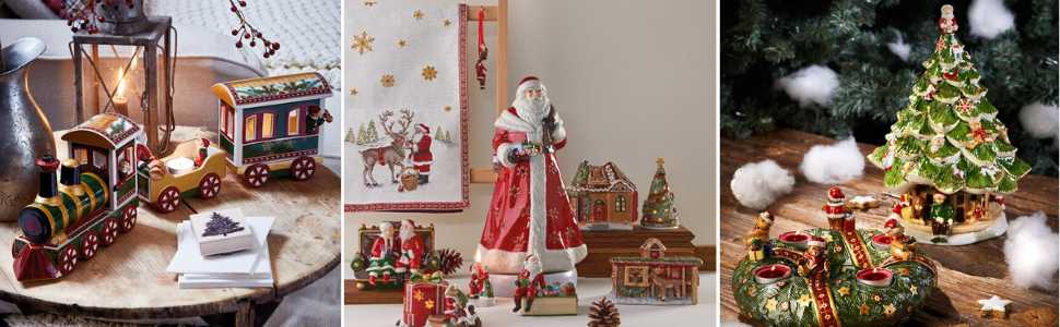 Villeroy & Boch Christmas Toy Memory North Pole Express - Figura de tren de 3 piezas