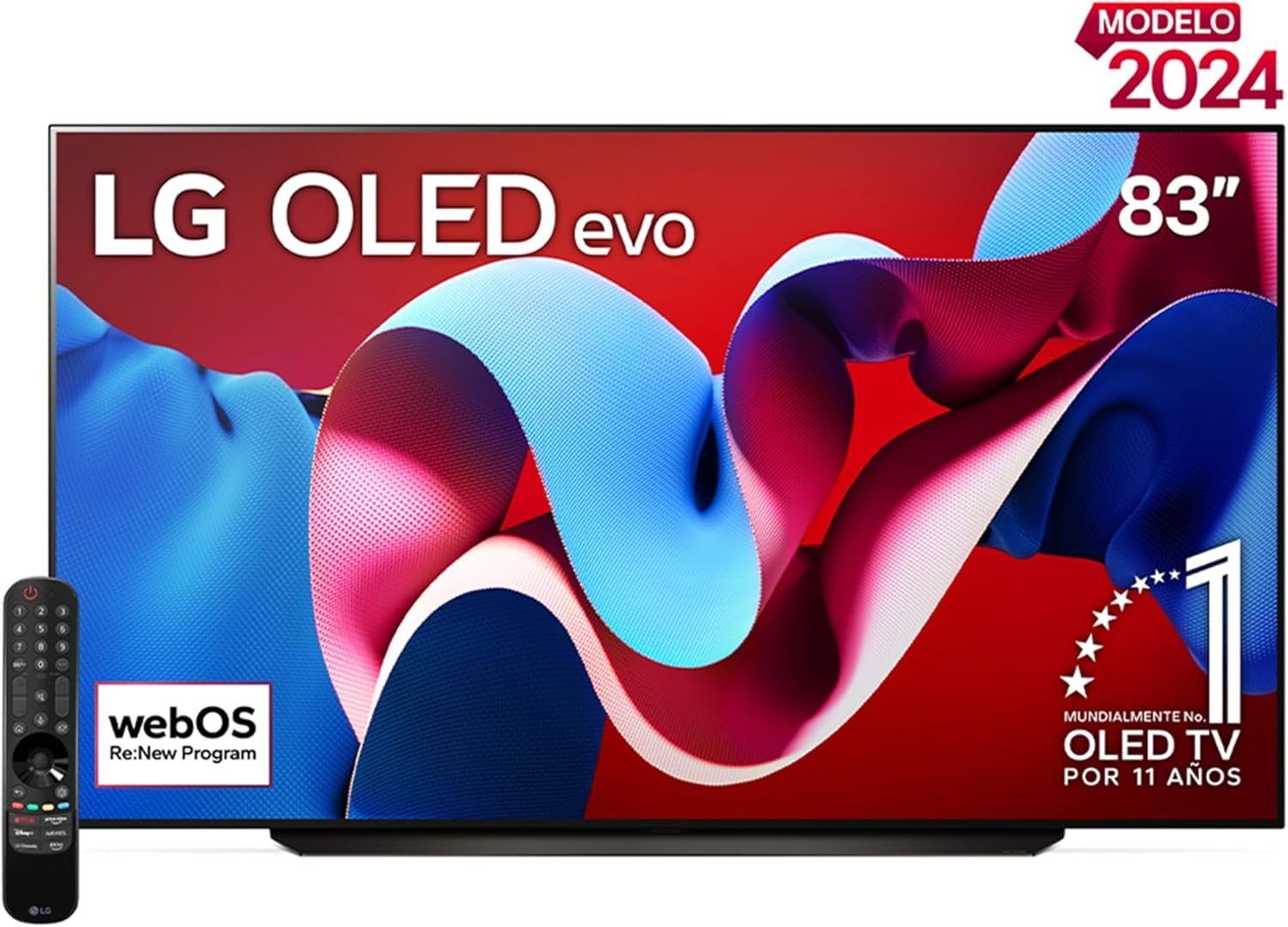LG Pantalla OLED EVO 55 Pulgadas 4K Smart TV 2024 ThinQ AI OLED55C4PSA