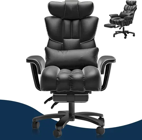 Silla De Oficina C/reposapiés, 400 Libras; Homezeer, Negro
