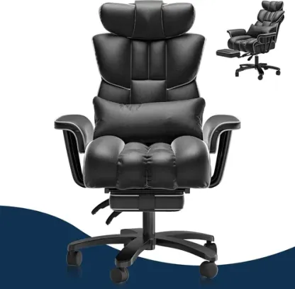 Silla De Oficina C/reposapiés, 400 Libras; Homezeer, Negro