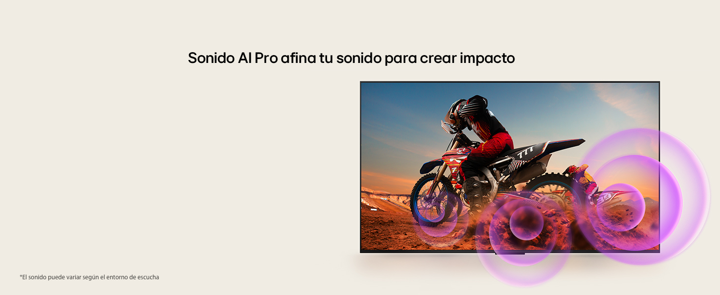 A man on a motorbike with circles coming from the wheel to depict Dynamic Sound Booster