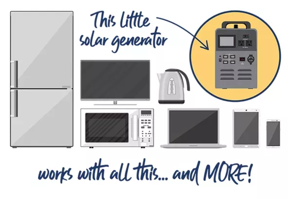 GENERATOR WITH 5000 CHARGE CYCLES – WITH SOLAR PANELS