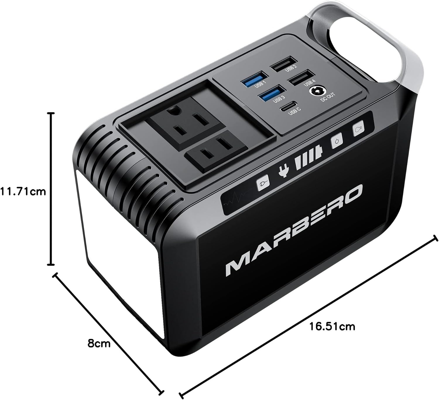 MARBERO Banco de energía portátil con toma de CA, banco de batería portátil de 120 W/110 V, cargador de 24000 mAh, fuente de alimentación con toma de CA, estación de energía para acampar al aire