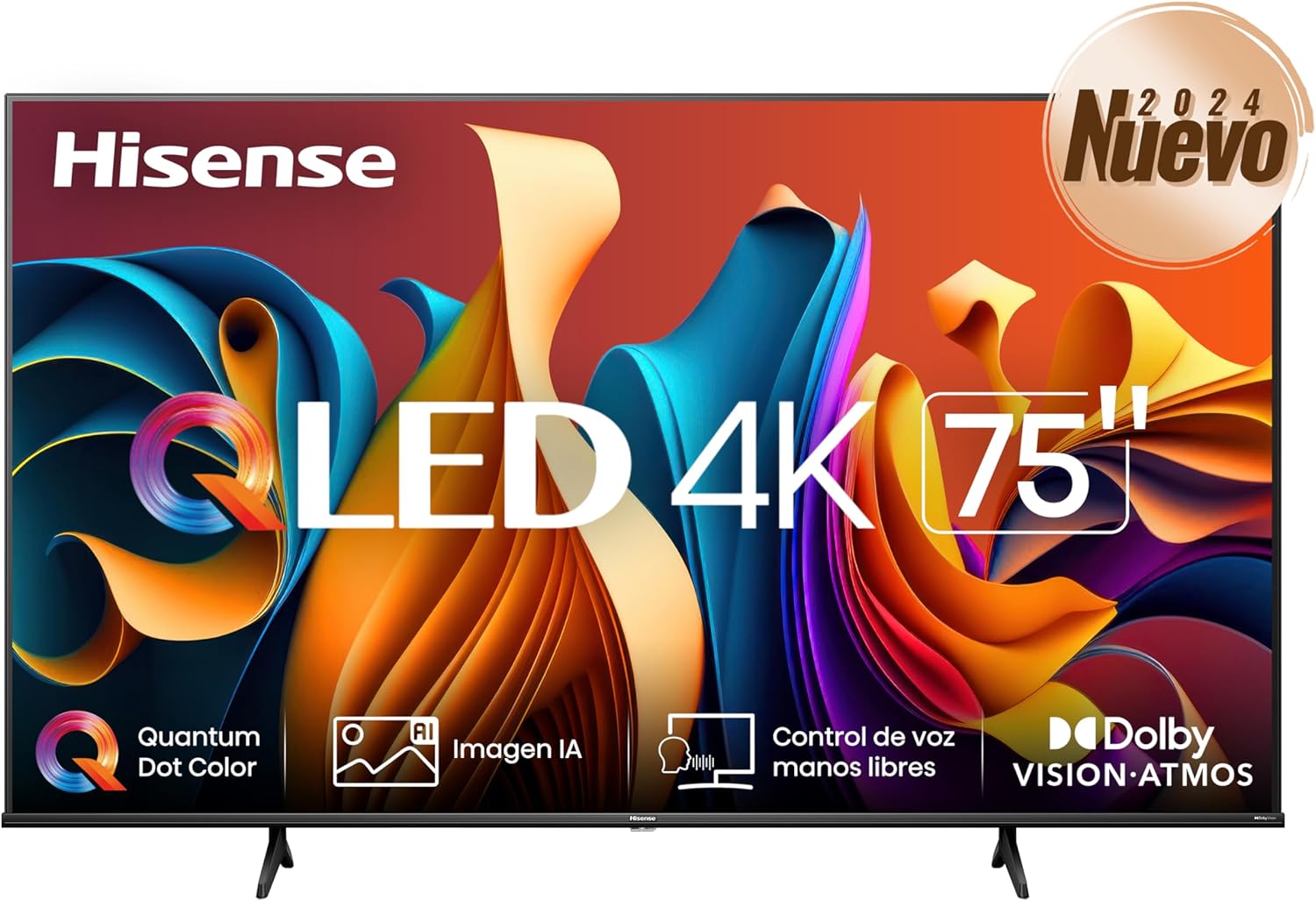 Hisense Television QD6QFM (Modelo 2025) Pantalla 43 Pulgadas,QLED Smart Fire TV UHD 4K,Control Remoto por Voz con Alexa,Escalado AI a 4K,Dolby Vision Atmos, Modo de Juego Plus