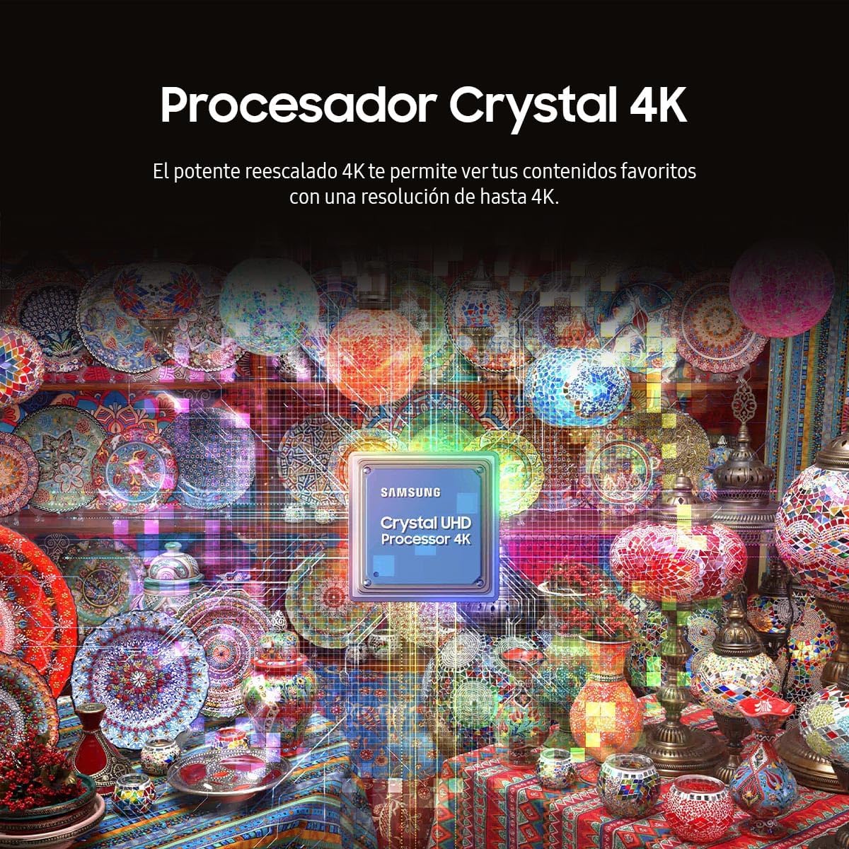 SAMSUNG 75" Crystal UHD U8000F 4K, Procesador Crystal, Diseño Metálico, Knox Security, Escalado 4k, Smart TV (2025)