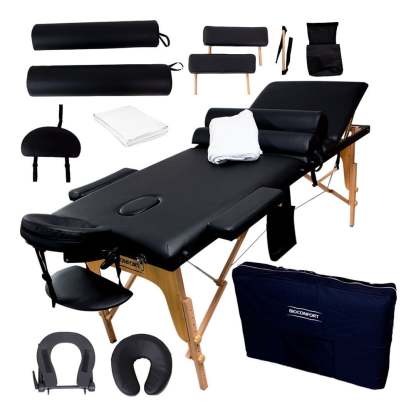 Cama de Masaje Accesorios 3 Secciones Nanofort Portatil Plegable