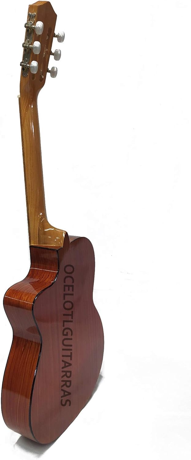 Guitarra Acústica Curva Ocelotl® Paquete Vital De Accesorios (Negro)
