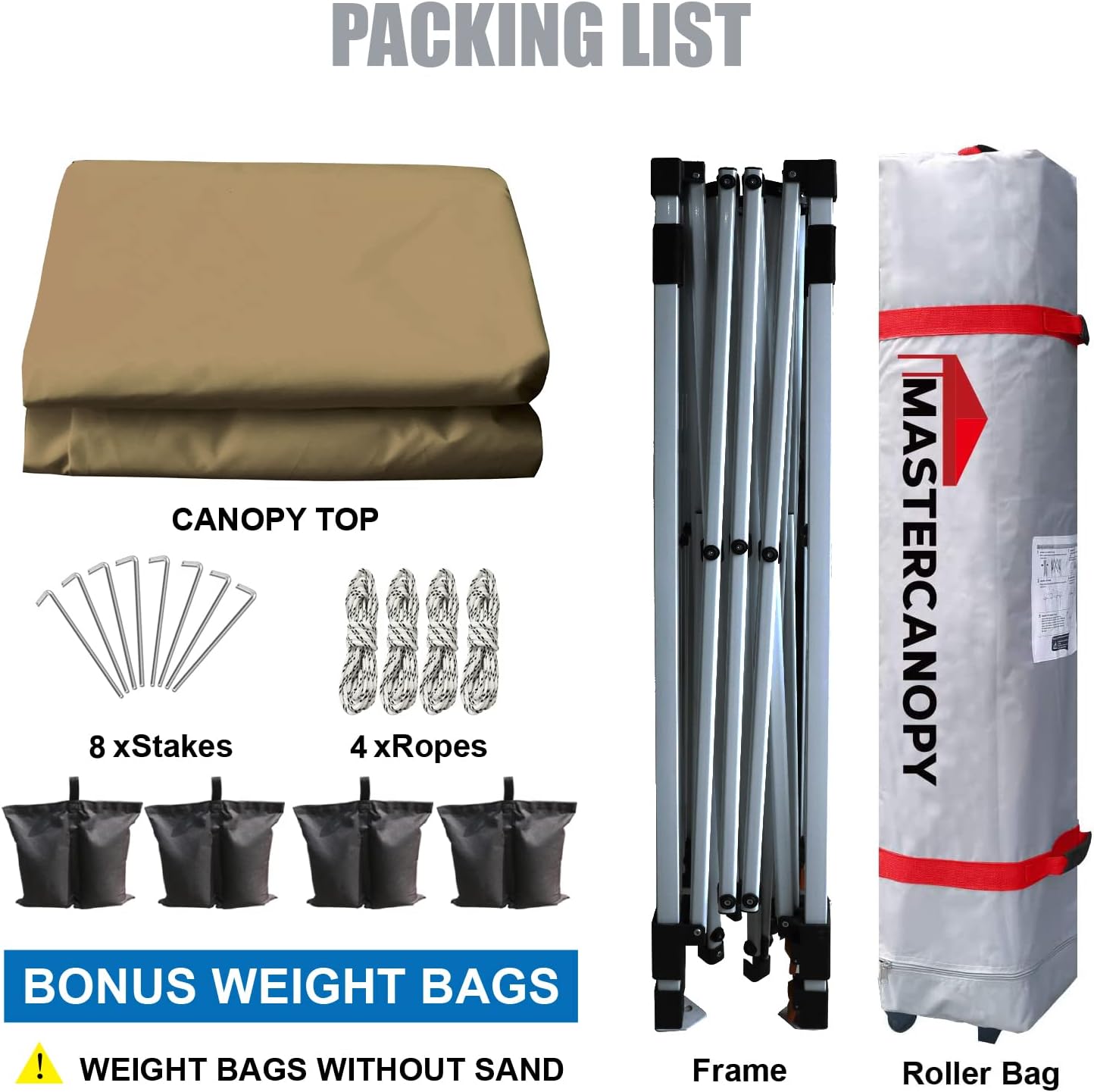 MASTERCANOPY - Tienda de campaña emergente Duradera con Bolsa Enrollable