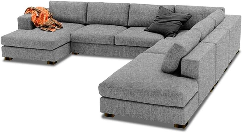 STORE MUEBLES Sala Atalia haspe Gris Derecha de 5 Piezas