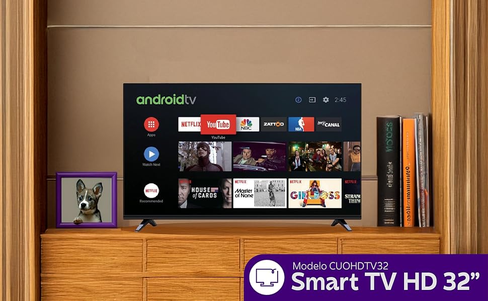 Smart TV Android Google TV Television Pantalla 32'' Pulgadas Dled  Vive en Full HD FHD HDMI 