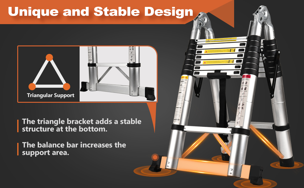 Escalera telesc&oacute;pica Escalera A Escalera de extensi&oacute;n de marco Escalera telesc&oacute;pica RV Escalera