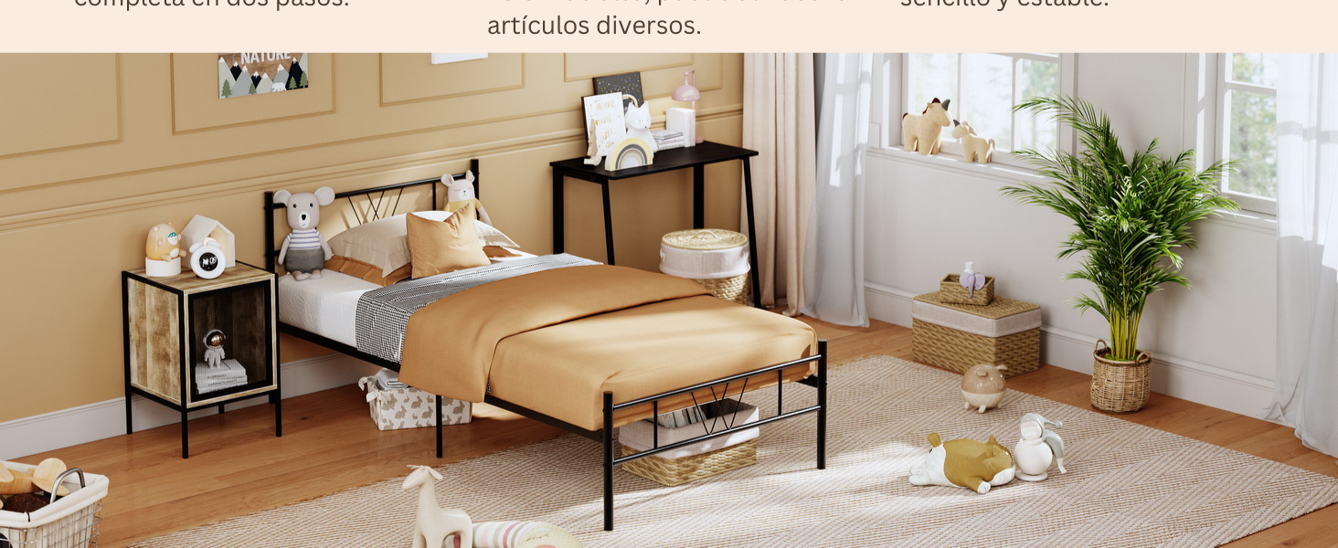 Cama con dise&ntilde;o minimalista