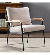 Phoenix Home Mid Century - Sillas modernas para sala de estar, color beige