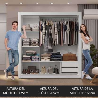 Ropero Clóset Madesa 3 Puertas BB 02