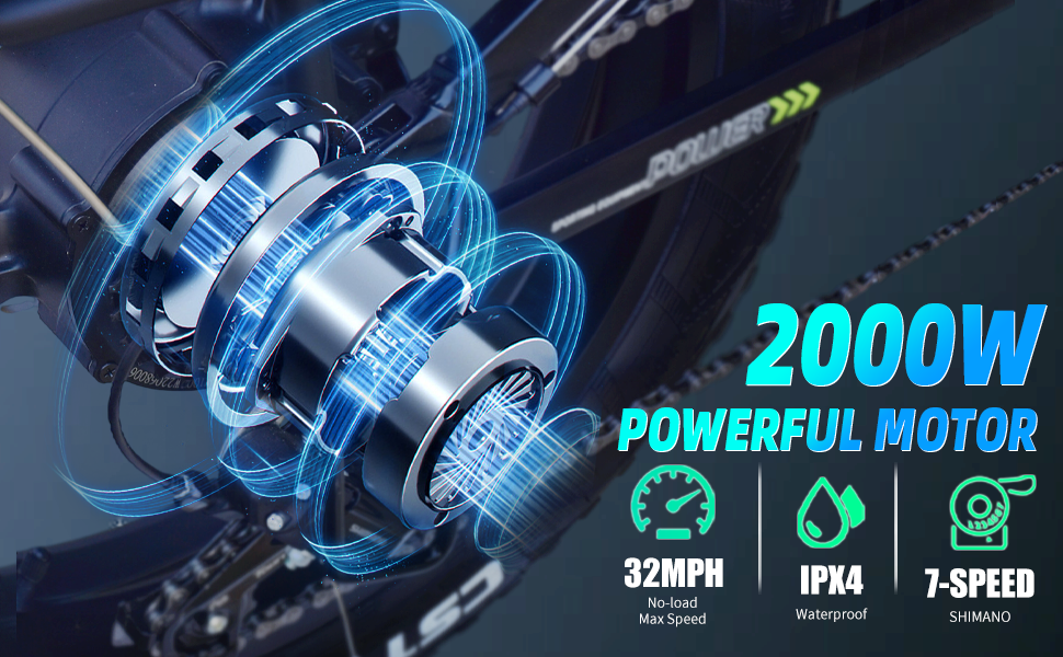 Potente motor de 2000 W