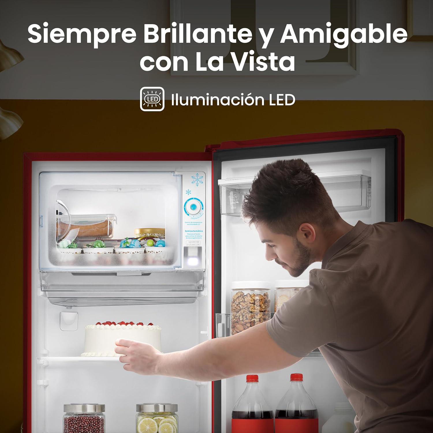 Hisense RR63D6WGX-Refrigerador Una Puerta, 6.3 pies cúbicos con Dispensador de Agua,Deshielo Semiautomático,Sello de Puerta Antibacteriano,52x54x128cm(AnchoxLargoxAlto),Gris