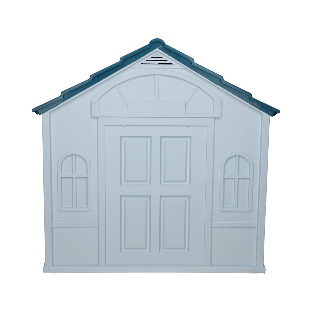 Casa para Perro Grande MascoAmigo con Puerta Metálica-Térmica- de plástico 98x82x84 cm Azul