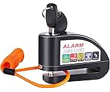 Canotagio Candado para moto y bicicleta con Alarma antirrobo y sensor de movimiento. Alarma con Candado para bicicleta y Moto de alta seguridad impermeable. Accesorios para Motocicleta. Disc Lock