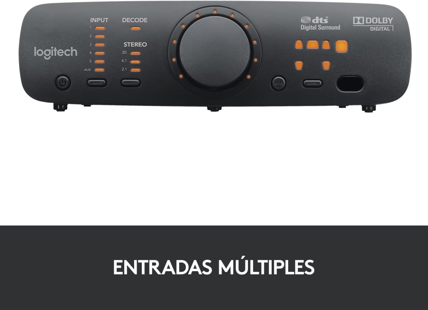 Logitech Z906 5.1 Sistema de Audio con Sonido Envolvente THX, Certificado Dolby&DTS, 500 W RMS, Multi-Dispositivos, Entradas Audio Múltiples, PC/PS4/Xbox/TV/Móvil/Tablet - Negra