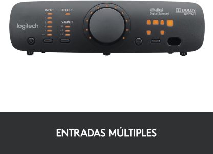 Logitech Z906 5.1 Sistema de Audio con Sonido Envolvente THX, Certificado Dolby&DTS, 500 W RMS, Multi-Dispositivos, Entradas Audio Múltiples, PC/PS4/Xbox/TV/Móvil/Tablet - Negra