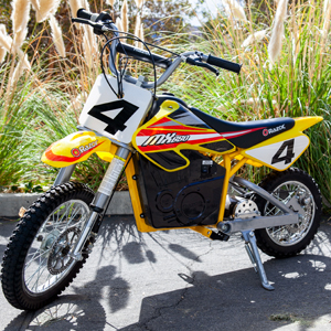 Razor; MX650; Bike parked on path