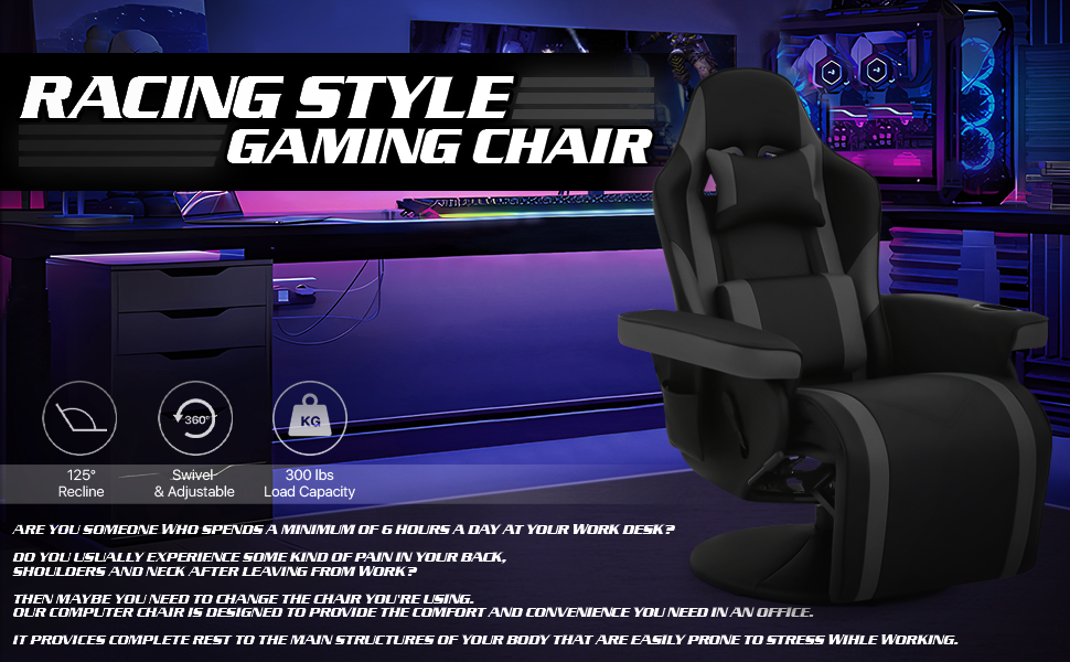 silla de videojuegos reclinable silla RV sofá individual