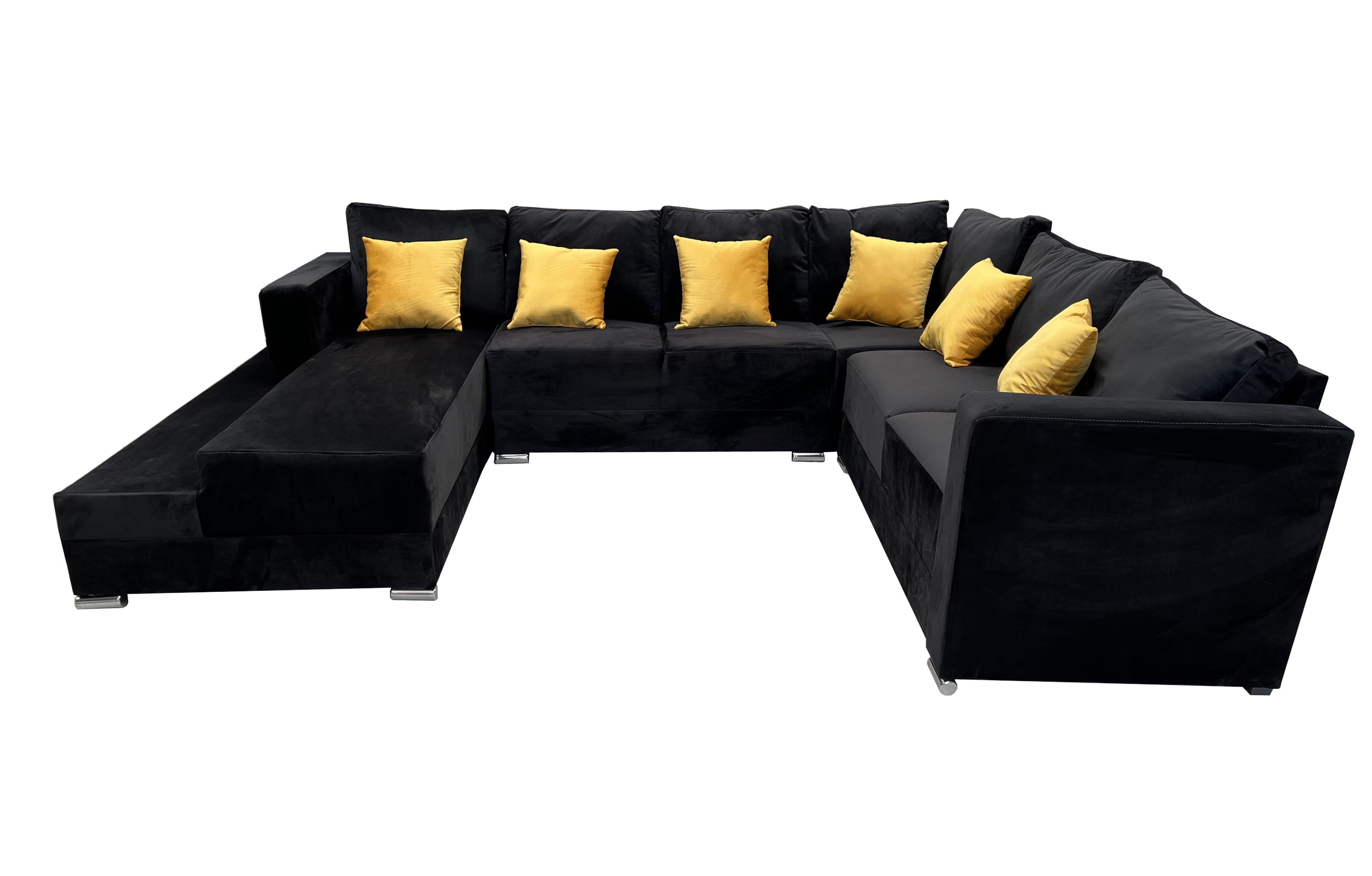 Sala esquinera en U El Bazar Store modelo Corbel gris oxford 4 salas en 1