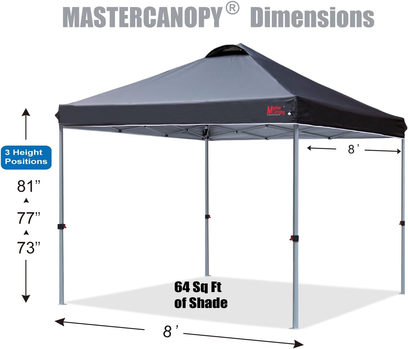 MASTERCANOPY - Tienda de campaña emergente Duradera con Bolsa Enrollable