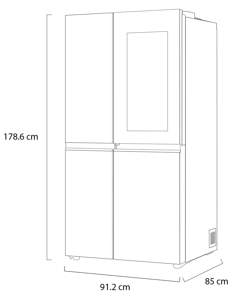 Refrigerador Dúplex LG InstaView 28 pies cúbicos Tecnología inverter y Tecnología no frost VS27BXQP