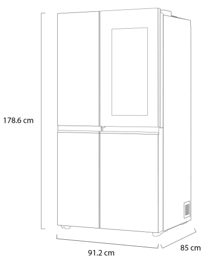 Refrigerador Dúplex LG InstaView 28 pies cúbicos Tecnología inverter y Tecnología no frost VS27BXQP