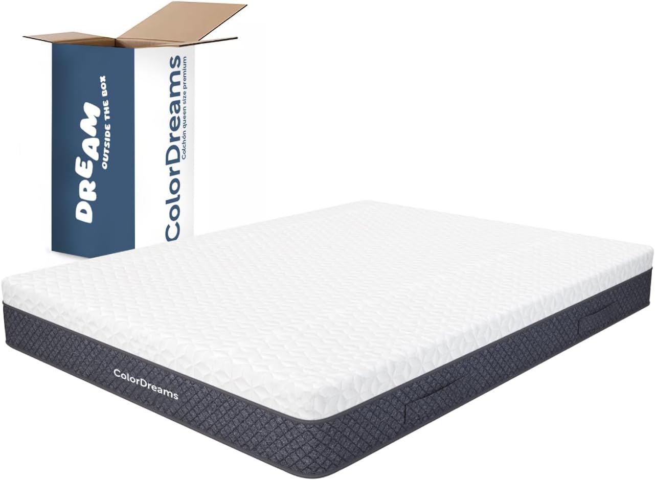 COLORDREAMS | Colchón en Caja Individual Memory – 100x190x23 cm - 6 Capas de Espuma de Alta Densidad – Manijas Reforzadas – Firmeza Justa – Hipoalergénico