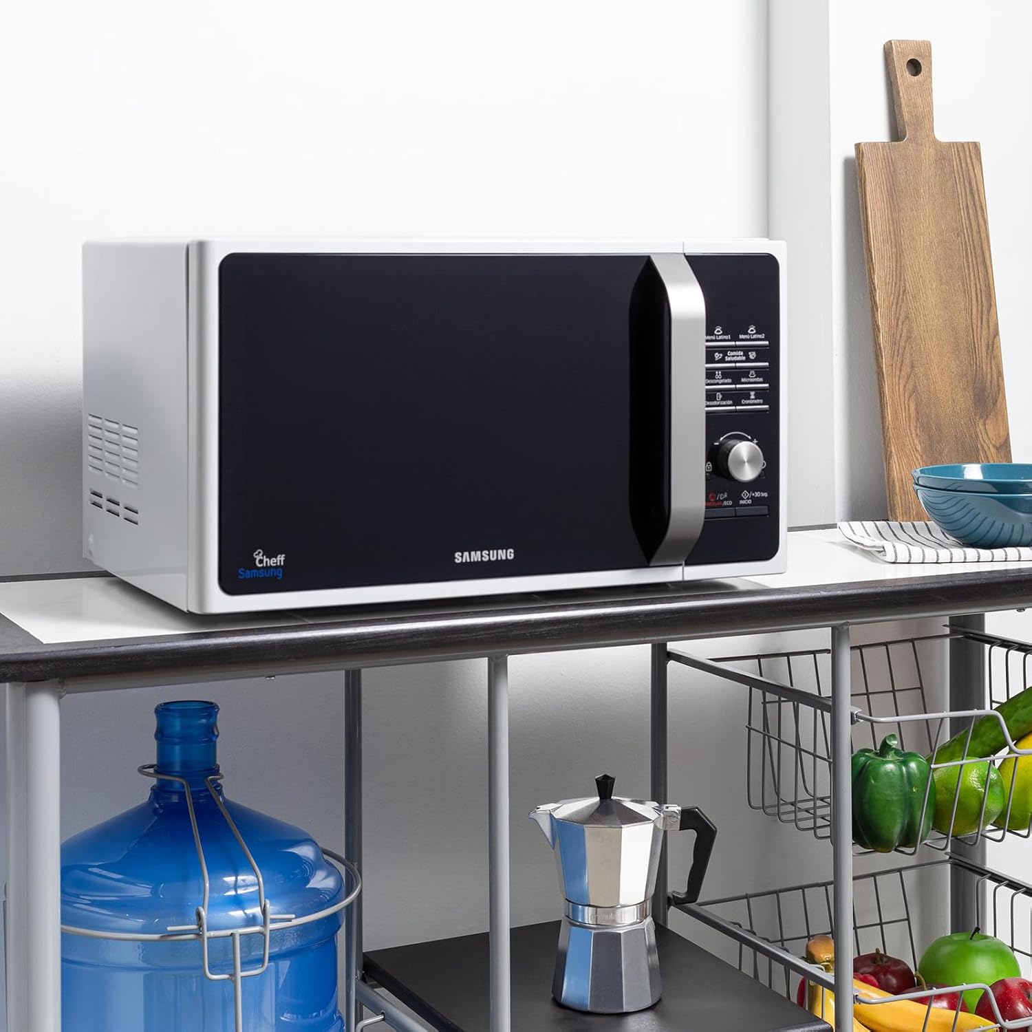 Samsung Ms32F303Taw/Ax Horno De Microondas Con Ceramic Inside, Color Blanco