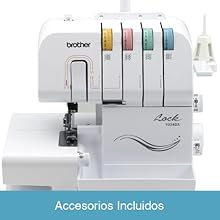 BROTHER M&aacute;quina de Coser Overlock,3 a 4 Hilos,Puntadas x Minuto,Luz LED,Prensatelas,Emprendedores