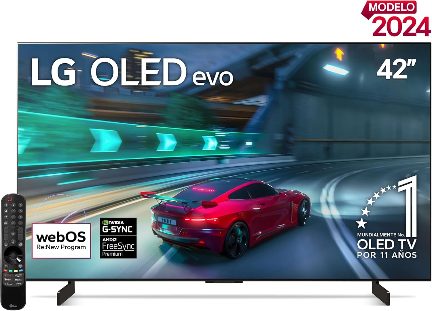 LG Pantalla OLED EVO 55 Pulgadas 4K Smart TV 2024 ThinQ AI OLED55C4PSA