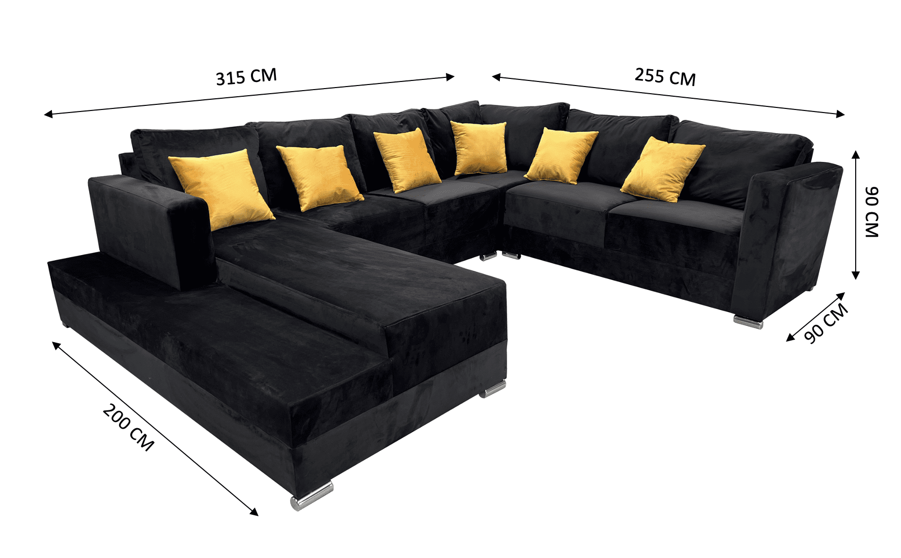 Sala esquinera en U El Bazar Store modelo Corbel gris oxford 4 salas en 1