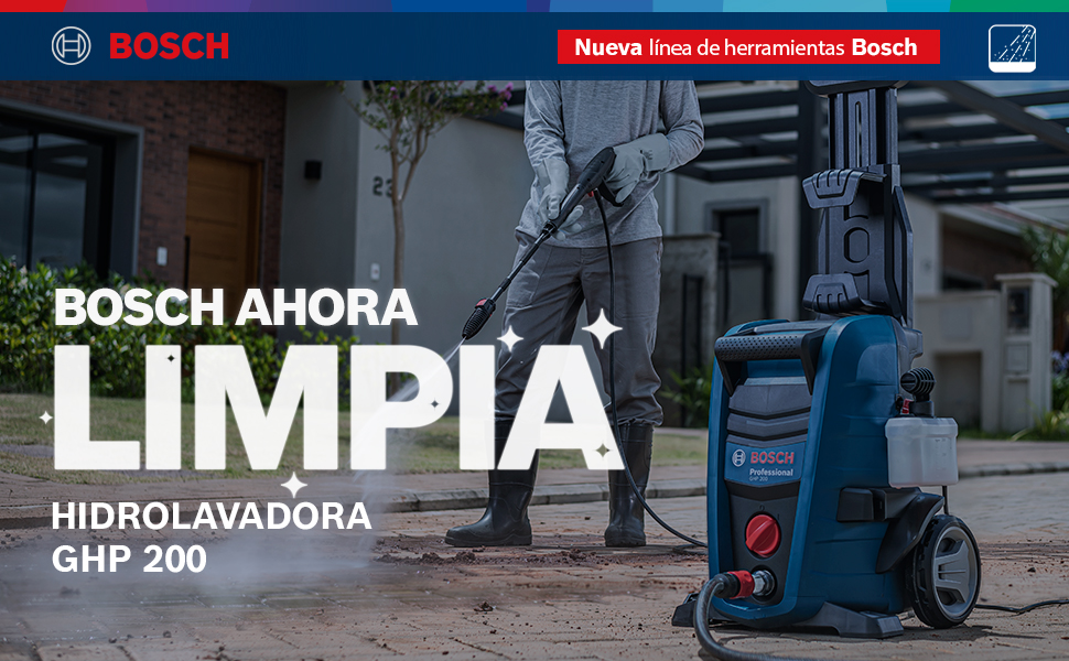 Hidrolavadora de alta presi&oacute;n, Hidrolavadora Bosch, Hidrolavadora profesional